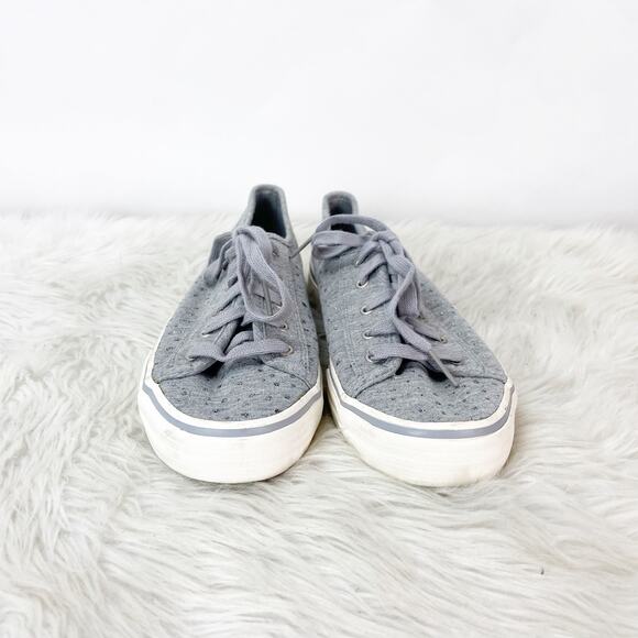Keds 7.5 Womens Jersey Gray Textile Double Up Shoe Gitter Dot Sneakers - Picture 5 of 10